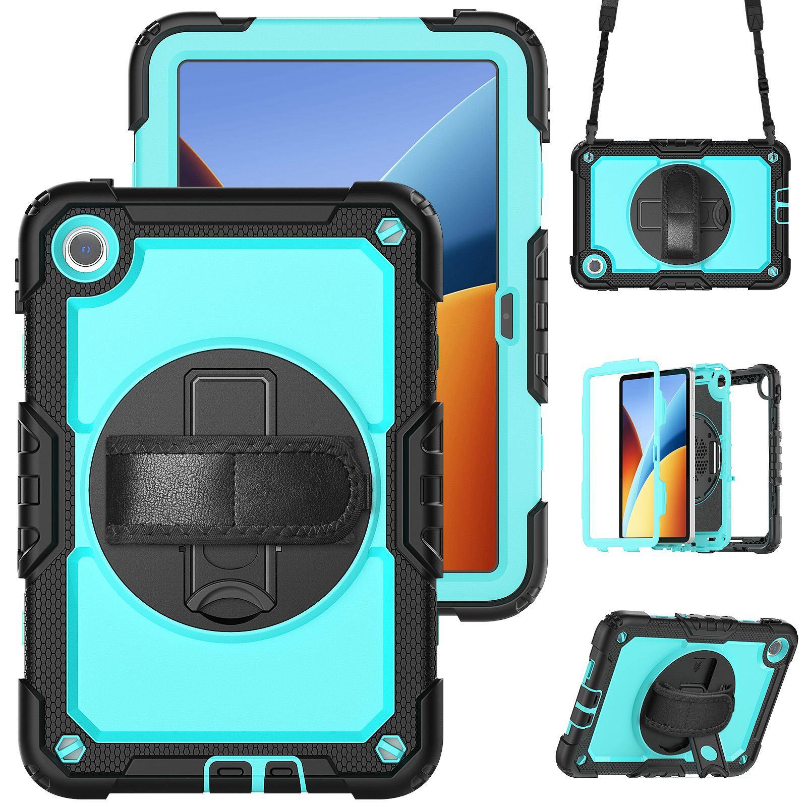 Armor Case for Xiaomi Poco Pad C1 Redmi Pad 2 SE 9.7 Inch 2026 Shockproof Tablet Cover with Screen Protectors & Shoulder Straps