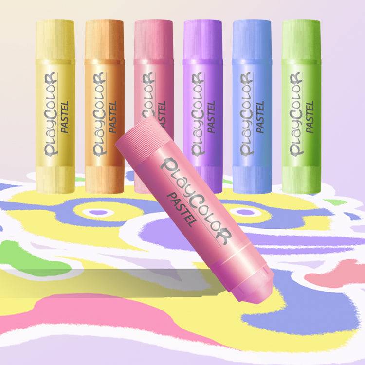 PlayColor 6-pack Kritor Pastell - Lätt att Greppa