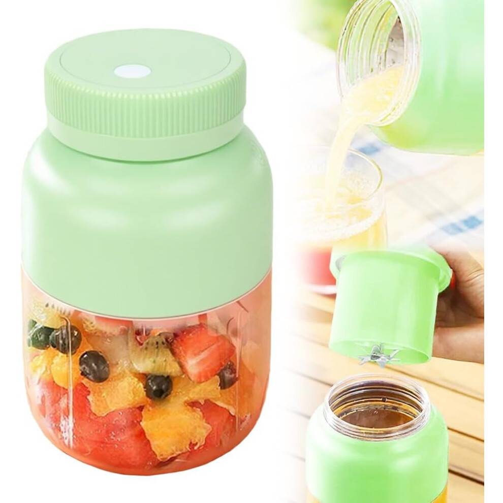 (Green, -) Bærbar Juicer 44oz, Trådløs Blender Kop USB Genopladelig Smoothie Maker til Rejse Kontor
