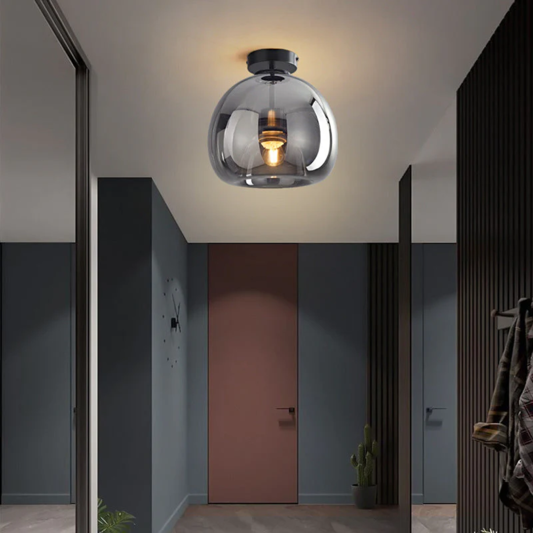 AureliaGlow – Modern LED Taklampa i Rund Design - Svart / Plafondlamp