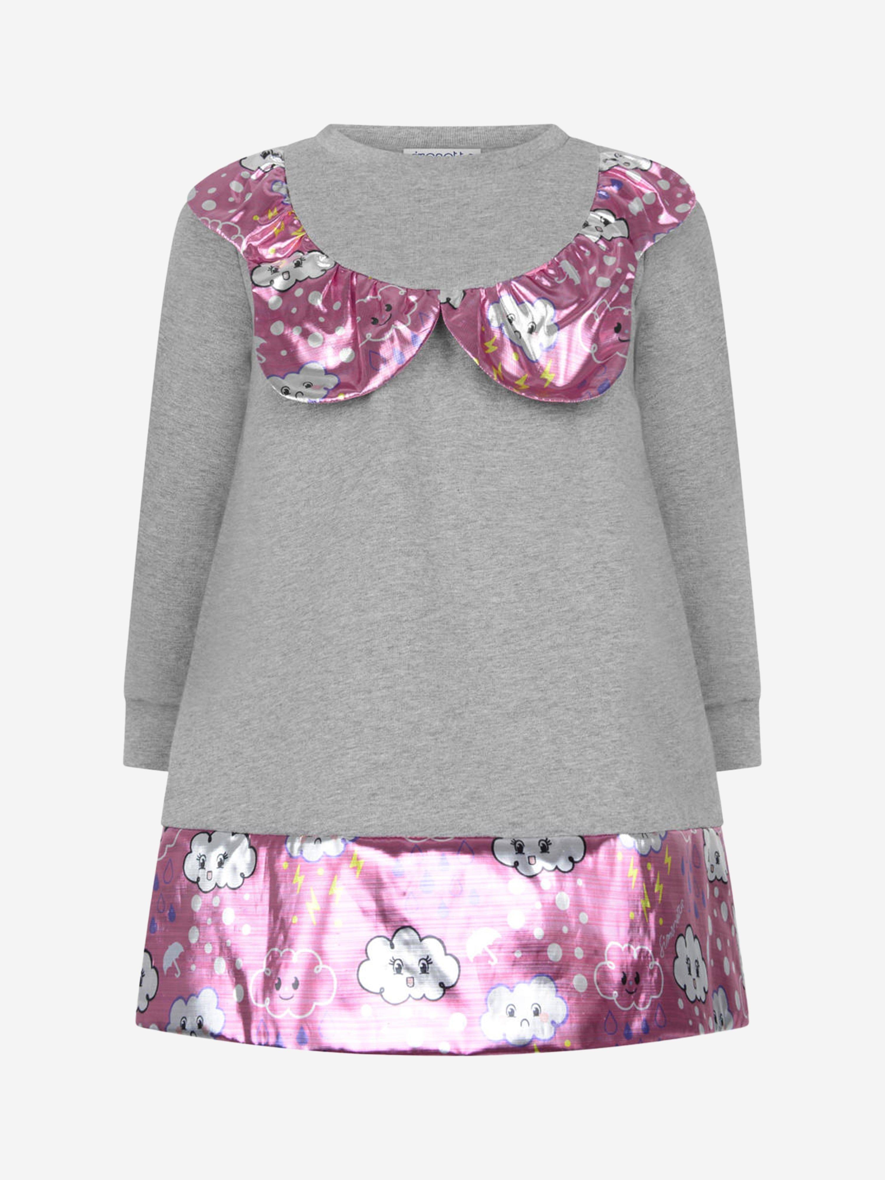 Simonetta & Pink Weather Dress - Grey / 8 Yrs (8 Yrs)