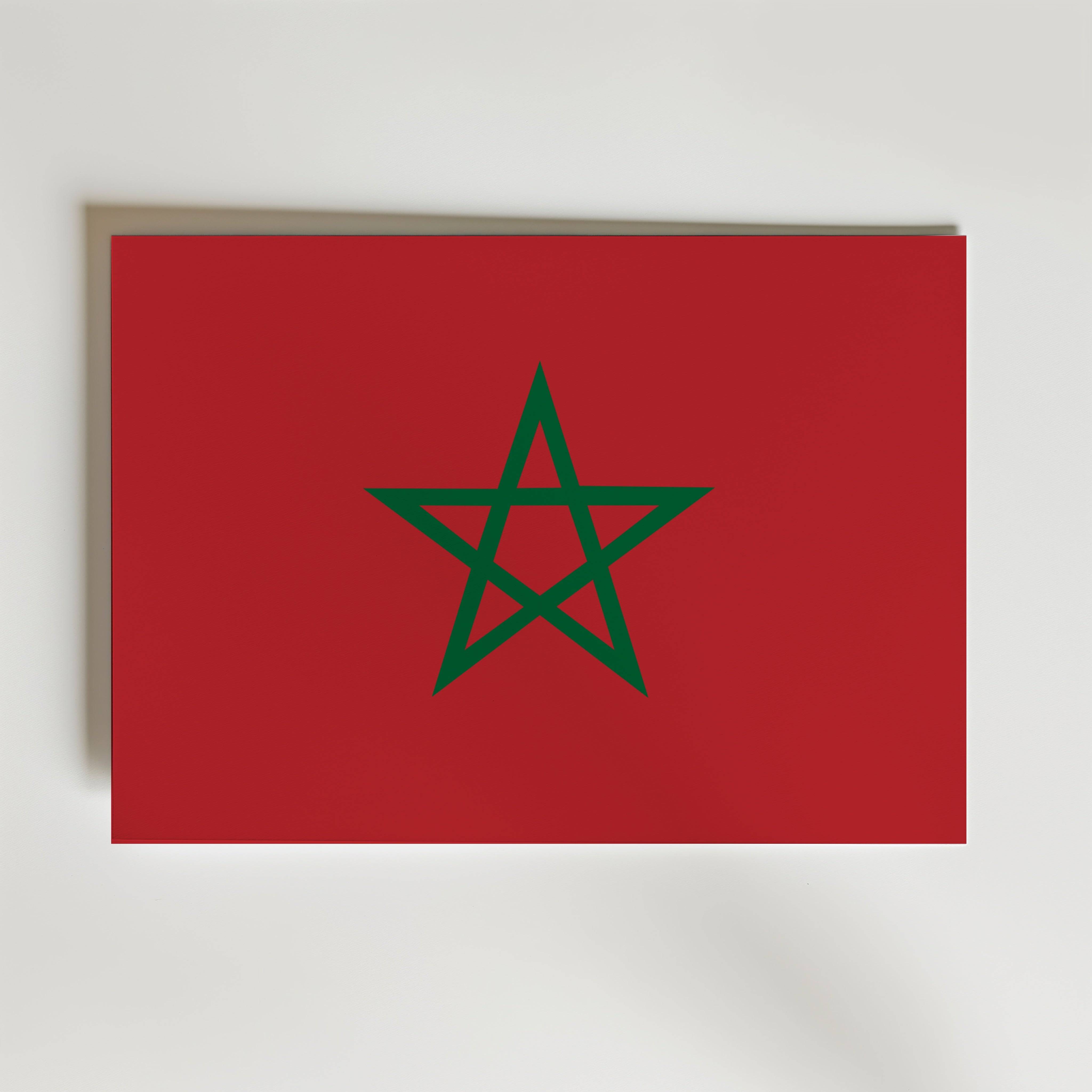 Morocco National Flag Poster - Canvas 40x30 cm