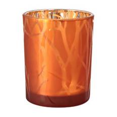 DUNI SHIMMER Lysestage Rust Frosted glas 100x80 mm 6 stk (188175)