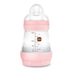 MAM Easy Start anti-kolik-flaska A118, patenterad anti-kolik-flaska med dinapp 1 tillverkad av SkinsofTM ultramjuk silikon, för spädbarn från 0 månader, 160 ml, rosa, självsteriliserande på 3 minuter