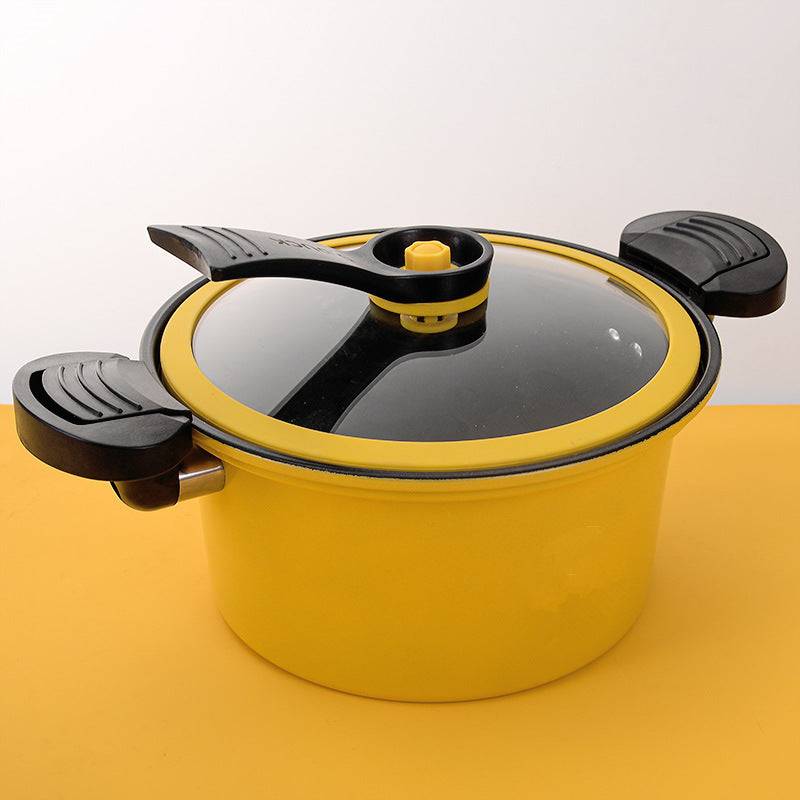 New Home Kitchen Quick Stew Micro-pressure Cooker - Yellow / 22CM (22CM)
