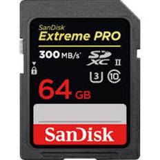 Sandisk SDXC Extreme Pro 64GB 300/260MB/s C10 UHS-II U3