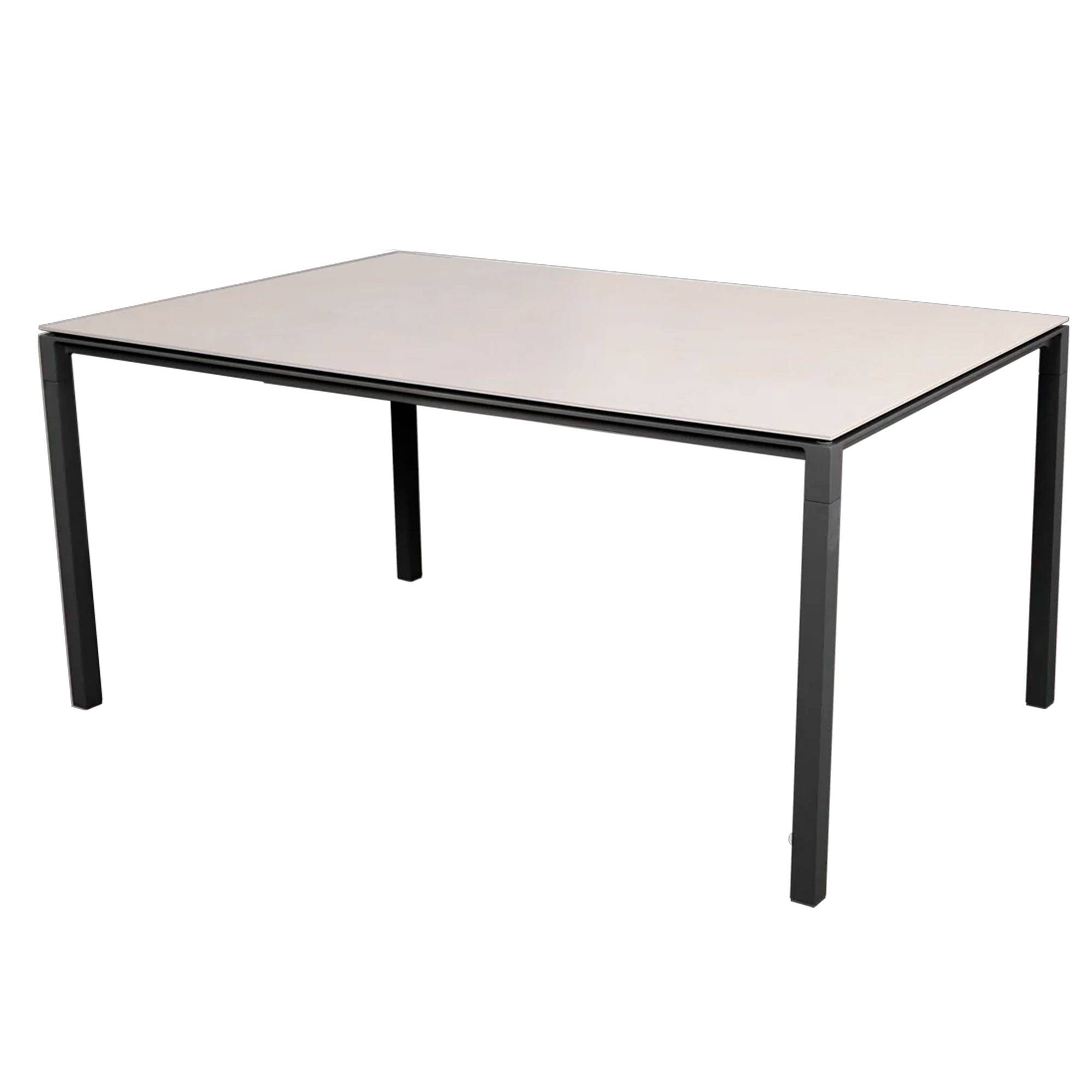 Cane-line Pure Havebord - 150x90 cm. Lava grey/Toscana sand.