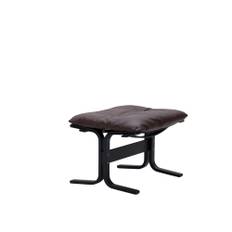 LK Hjelle - Siesta Classic Footstool Black Hemsen Anilin 35 Brown - Fodskamler - Ingmar Relling - Brun - Bomuld/Læder/Træ