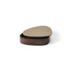 LIND DNA - Wood Box Curve / Lid - Clay Brown - S: 12,5x14cm