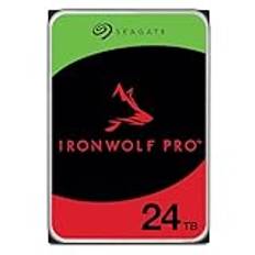 Seagate IronWolf Pro 24 TB, NAS Interna hårddiskar, 3.5 Inch, 7200 U/Min, CMR, 256 MB Cache, SATA 6 GB/S, incl. 3 år Rescue Service, Modellno.: ST24000NTZ02