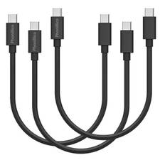 Lot 3 Cables 20cm USB-C USB-C Black for Samsung Galaxy S22/S22 PLUS/S22 ULTRA/S21/S21 FE/ S21 PLUS/S21 ULTRA/S20/S20 FE Phonillico®