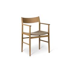 Siza Karmstol | Vitpigm. Ek / Linnesits - Vitpigmenterad , Beige