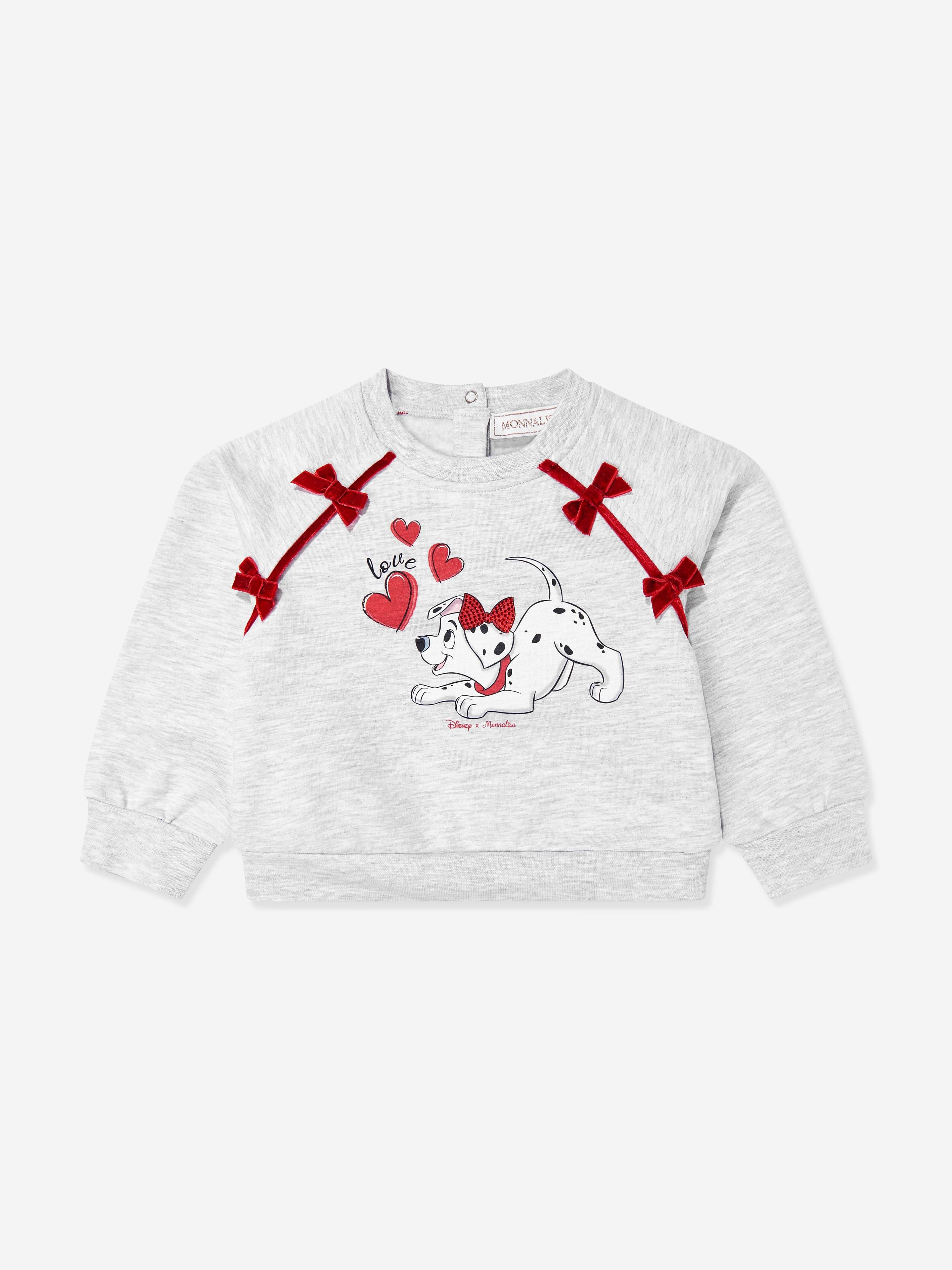 Monnalisa Baby Girls Disney 101 Dalmations Sweatshirt in Grey - Grey / 4 Yrs (4 Yrs)