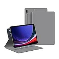 Tablet PC-fodral Magnetfodral kompatibelt med Samsung Galaxy Tab S9 Plus 12,4 tum 2023 X810/X816B/X818U Slim Tablet Cover, Galaxy Tab S9+ 5G Fodral Magnetfäste, Cover Auto Wake/Sleep Skydd(Gris)