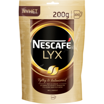 Snabbkaffe Nescafé Lyx Mellanrost 200g refill