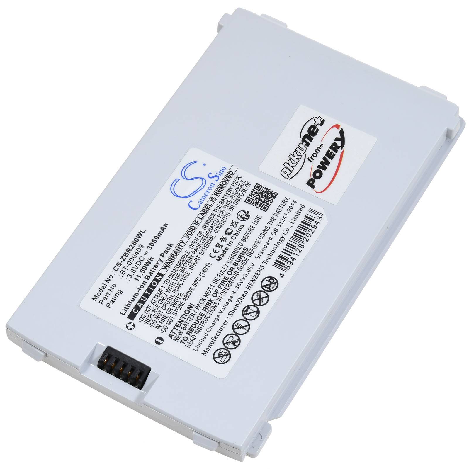StandardBatteri til Barcode Scanner Zebra TC21 TC26 Typ BTRY-TC2Y-1XMA