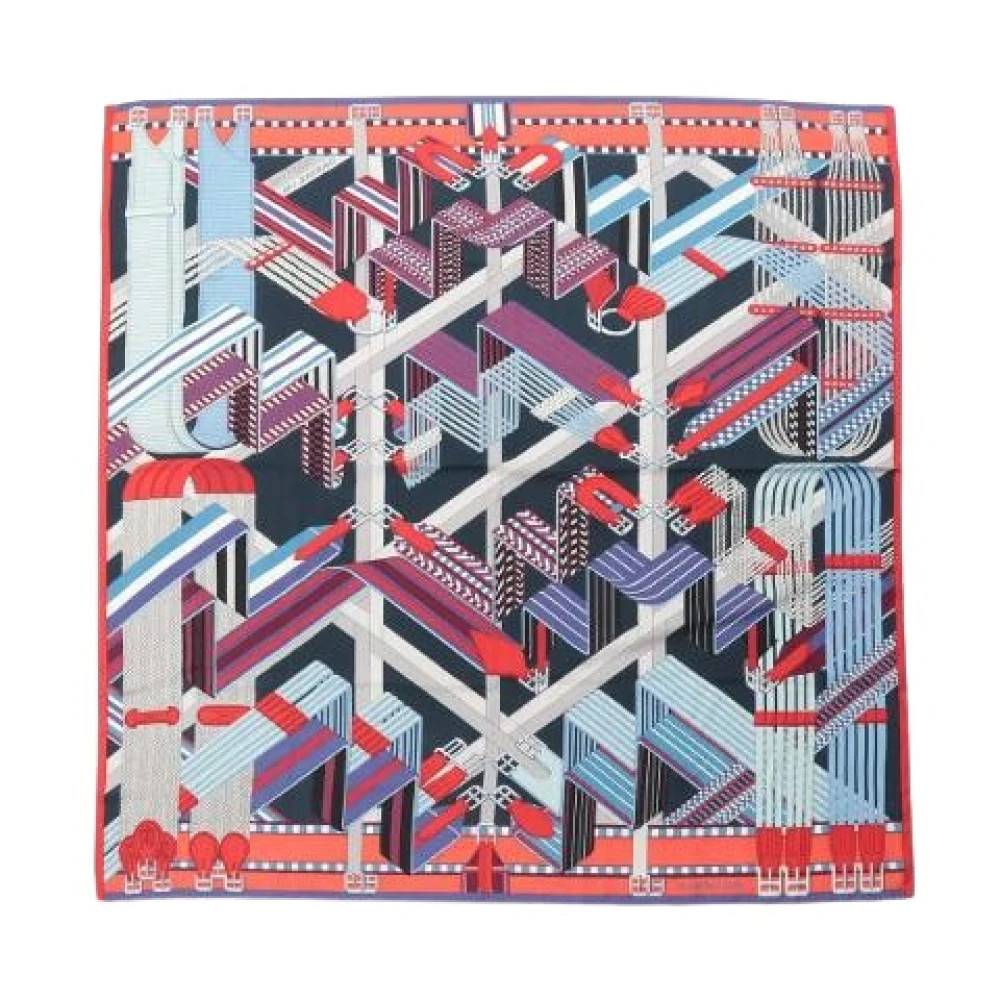 Hermès Vintage - Pre-owned Carré Géant Sangles en Zigzag Carre 140 Scarf Vintage - Dam - ONE Size - Läder
