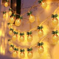 19.69ft 40 LEDs Ananas String Lights Klassiska Hawaiian Pineapple String Lights, Batteridrivna, Plast, Jul & Semestertema, Mat Och Dryck Inredning, St - Multifärgad (1st 3 meter 20 lampor,1st 1,5m 10 lampor,1st 6 meter 40 lampor)