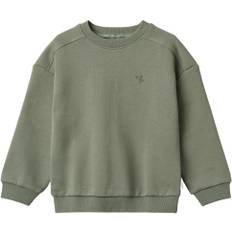 Wheat Sweatshirt Willi Stl. 2 år / 92 cm pojkar - Sweatshirts Från Magasin - Dusty Green (2 år / 92 cm)
