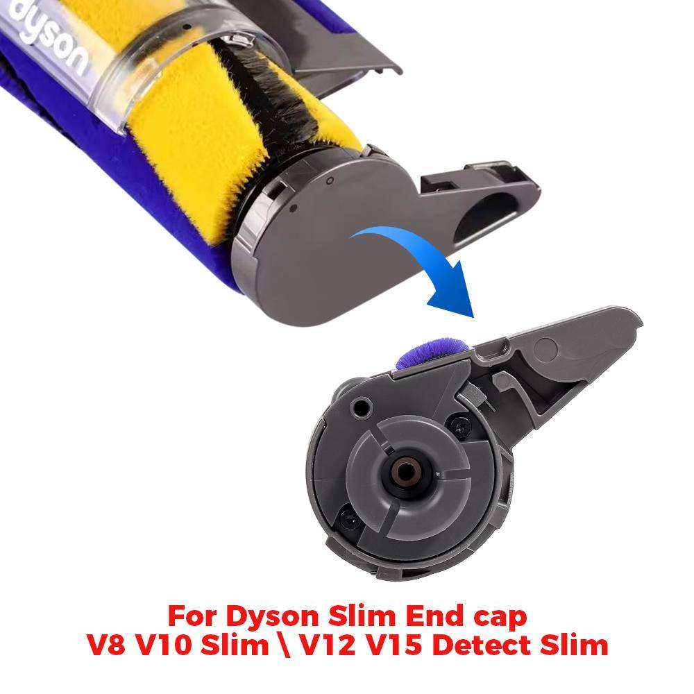 Skydd för ändkåpa på borstvals för Dyson V8 V10 Slim V12 V15 Detect Slim Dammsugare Ersättningsdel för ändkåpa Vänster sida ljusgrå färg