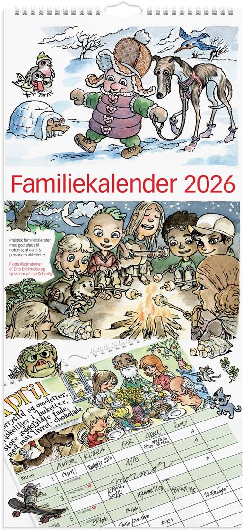 Mayland Familiekalender Otto Dickmeiss & Lilja Scherfig 2026 nr. 26066100
