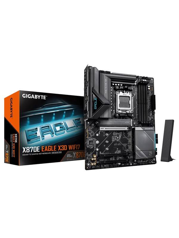 GIGABYTE X870E EAGLE X3D WIFI7 Moderkort - AMD X870E - AMD AM5 socket - DDR5 RAM - ATX