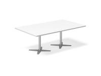 (ComputerSalg) Konferencebord DNA rektangulært 3200x1200mm hvid, sort understel