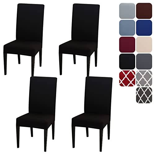Aisprts Matrumsstolsöverdrag, set med 4 eller 6, stretch, avtagbart, tvättbart, matstolskydd, dekorationsöverdrag, överdrag för hotell, ceremoni, bankett, kök, restaurang, hem