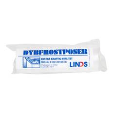 LINDS kraftig 45my Frysepose, 4 liter - 100 stk