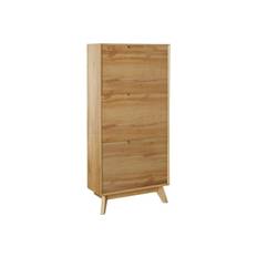 Skoförvaring Ezra 3 klaffar 60x24x125 cm, Wotan-ek - Skoskåp Natur Loft24