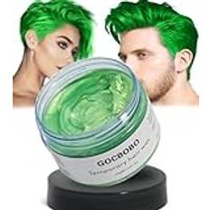 GOCBOBO tillfällig hårfärg vax tvättbar grön hårvax män kvinnor gör-det-själv färgvax för fest cosplay halloween 100 ml