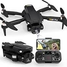 Toladrone Drönare med Kamera 1080P, Drone med Borstlös Motor RC Quadcopter för Nybörjare med Dubbelkamera Hopfällbara FPV-drönare för Barn TD12Pro Minidrönare