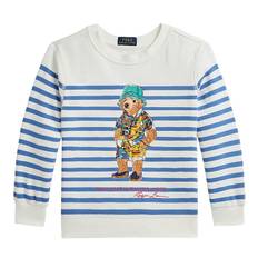 Polo Ralph Lauren Sweatshirt - Blå/Vit Randig m. Gosedjur - Polo Ralph Lauren - 4 år (104) - Sweatshirt
