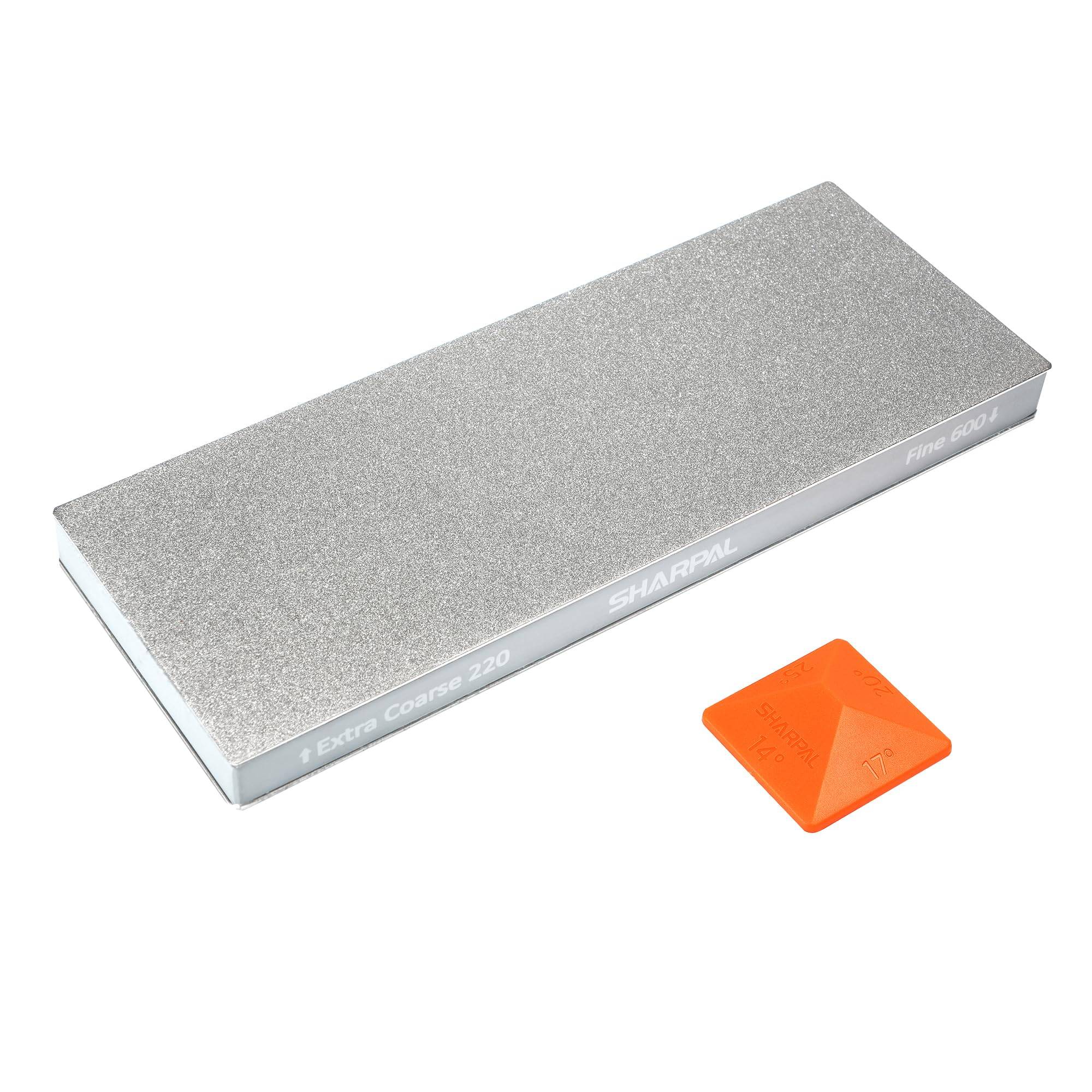 SHARPAL 169H Stor 20 cm x Diamantslipsten Extra Grov 220 Korn Fin 600 Yta och Vinkel Professionell Knivslipare 7,5 cm Dubbelsidig – &