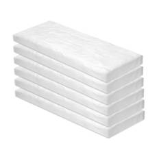 Jyvex 6 delar keramisk ull för bioetanol, 300 x 100 x 13 mm öppen spis, brännvadd och keramisk svamp för bioetanolbrännare, etanol eldstad tillbehör, eldstad inomhus