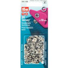 PRYM Nittryckknapp JERSEY mässing ring Silver 10 mm 20 st REFILL