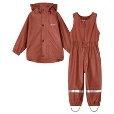 Kuling Ottawa Fodrat Regnställ Warm Sienna | Brun | 110/116 cm