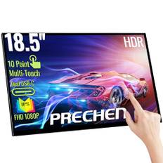 Tragbarer Monitor Touchscreen, 18,5 Zoll 1080P 99% sRGB FHD HDR USB HDMI mit VESA & Standfuß 180° einstellbar Portable Monitor, Reise zweiter Monitor für Computer Laptop Surface PC PS4/PS5 Xbox
