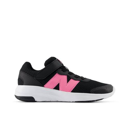 New Balance Barn' 578 Hook & Loop i Svart/Rosa Syntetisk, Storlek 31