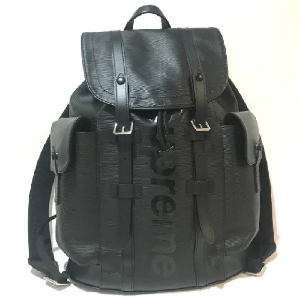 Louis Vuitton Vintage Pre-owned Laeder skuldertasker - Vintage - Herre - Sort - ONE SIZE - Uld