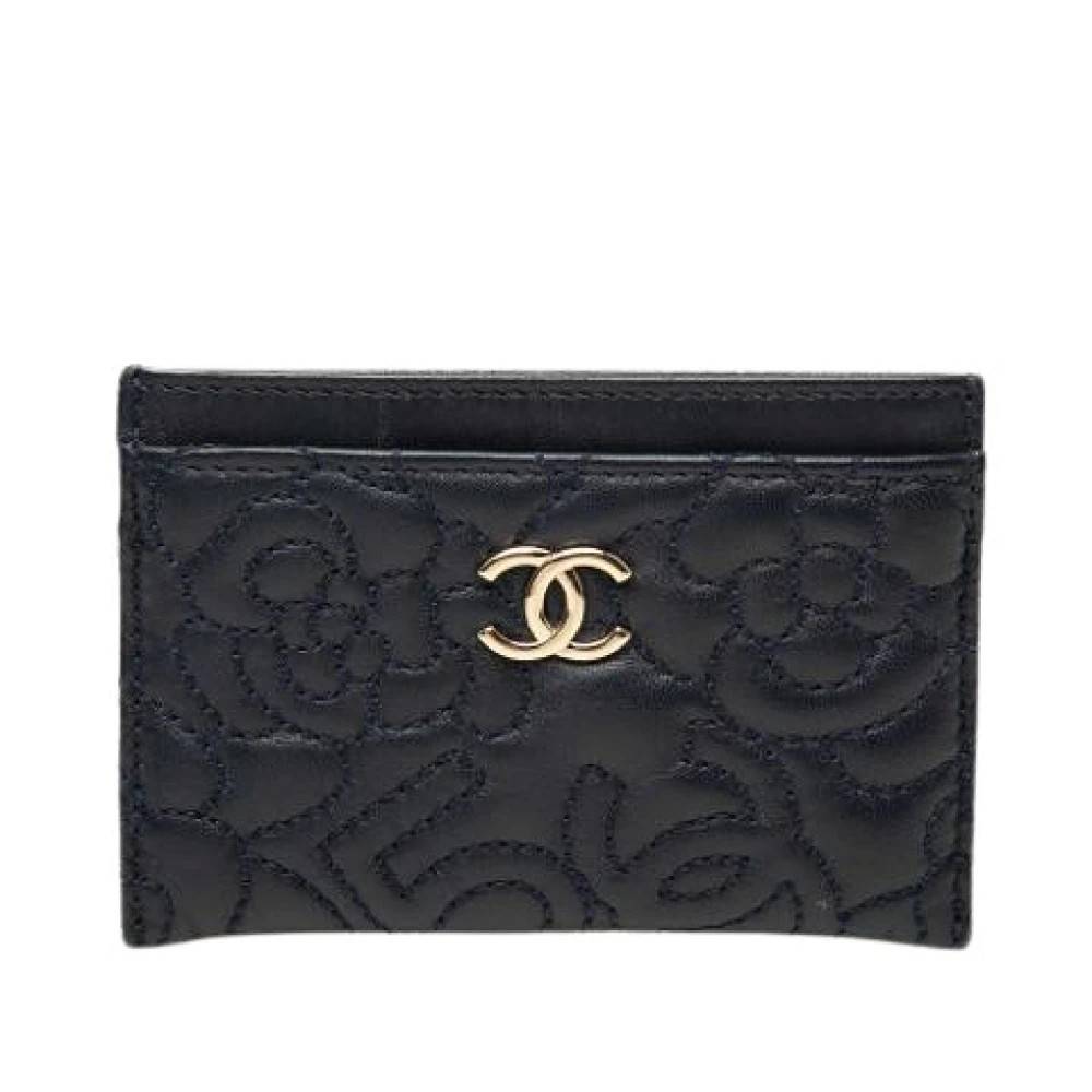 Chanel Vintage Pre-owned Vintage Card Holder - Vintage - Dame - Blå - ONE SIZE - Læder