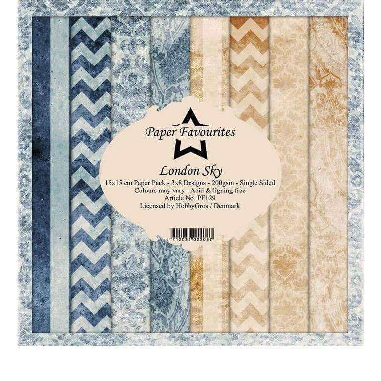Scrapbookingpapper - 15x15cm - London Sky