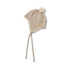 Pomma Stickad Mössa - Warm sand melange