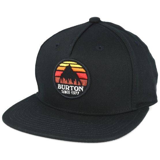 Burton - Svart snapback Keps - Kids Boys Underhill True Black Snapback @ Hatstore