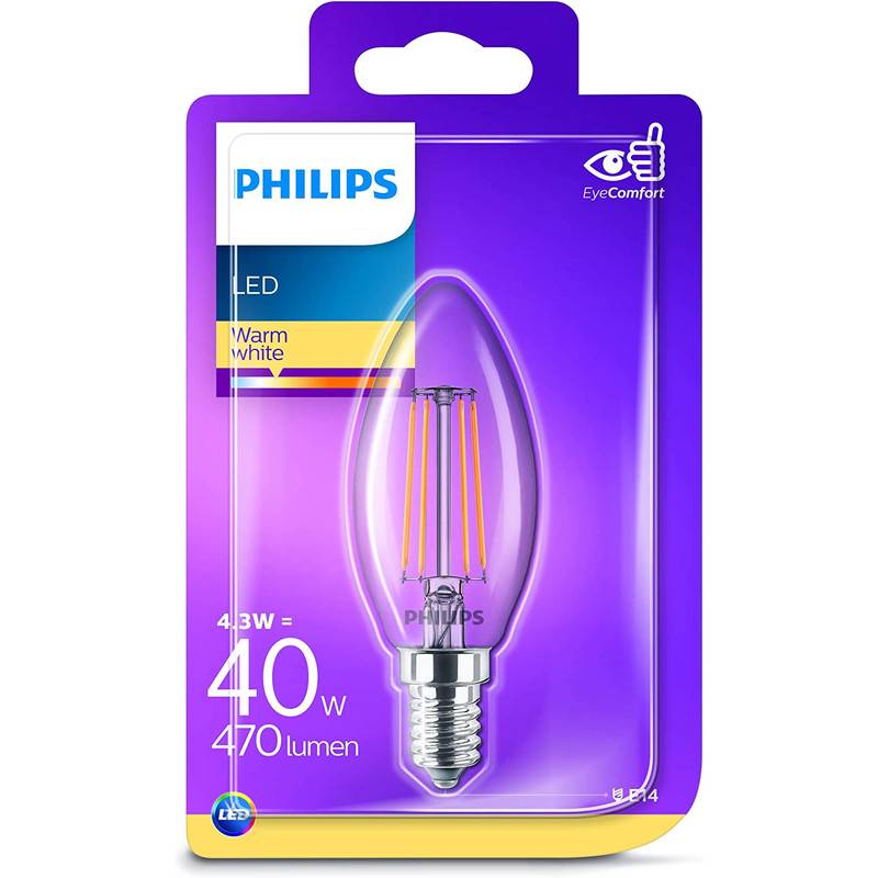 2 x Philips LEDclassic Lampe ersetzt 40 W, E14, warmweiß (2700K),...