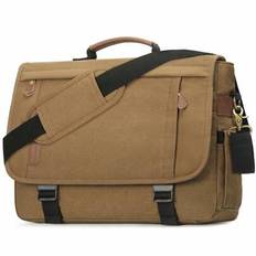 Messenger Bag For Men 17-17.3 Inch Laptop Bag Water-Resistant Canvas Computer Shoulder Bag Office Work Briefcase Large Casual Satchel Bags For Men Boo - Multicolor - 17.3in