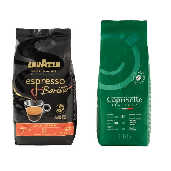 Coffee beans set Lavazza Espresso Barista Gran Crema + Caprisette Italiano, 2 kg