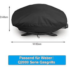 Dækken til Weber Q2000 / Q2200 / Q200 Grill, Grilldækken Vandafvisende til Weber