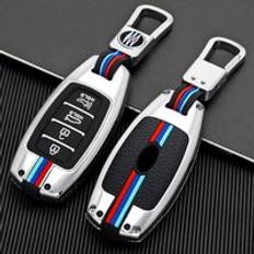 Fashion Zinc Alloy Car Key Case Cover Holder For Hyundai KONA KAUAI Solaris Azera Elantra Grandeur IG Accent Santa Fe Keychain