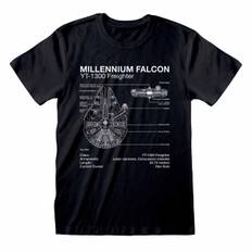 Star Wars Millennium Falcon Blueprint T-shirt - XXL